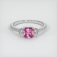0.77 Ct. Pink Sapphire Ring, Platinum 950 1