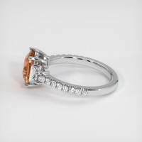 2.83 Ct. Padparadscha Sapphire Ring, Platinum 950 4