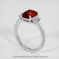 2.61 Ct. Ruby Ring, Platinum 950 2