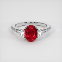 1.75 Ct. Ruby Ring, Platinum 950 1