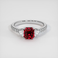 1.55 Ct. Ruby Ring, Platinum 950 1