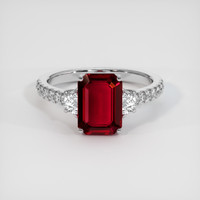 3.03 Ct. Ruby Ring, Platinum 950 1