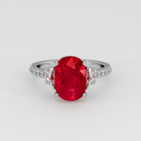 5.14 Ct. Ruby Ring, Platinum 950 1