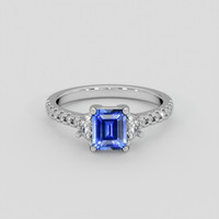 1.14 Ct. Blue Sapphire Ring, Platinum 950 1