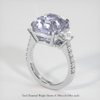 11.75 Ct. White Sapphire Ring, Platinum 950 2