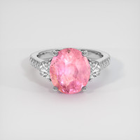 5.37 Ct. Padparadscha Sapphire Ring, Platinum 950 1