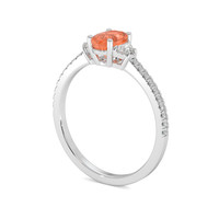 1.51 Ct. Padparadscha Sapphire Ring, Platinum 950 2