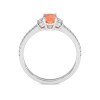 1.51 Ct. Padparadscha Sapphire Ring, Platinum 950 3