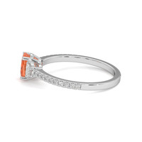 1.51 Ct. Padparadscha Sapphire Ring, Platinum 950 4