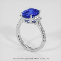 4.15 Ct. Blue Sapphire Ring, Platinum 950 2