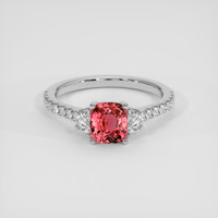 1.37 Ct. Padparadscha Sapphire Ring, Platinum 950 1