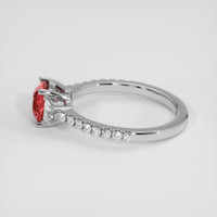 1.37 Ct. Padparadscha Sapphire Ring, Platinum 950 4