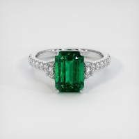 2.74 Ct. Emerald Ring, Platinum 950 1