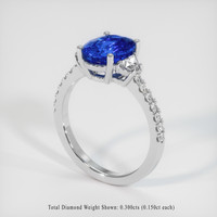 3.27 Ct. Blue Sapphire Ring, Platinum 950 2