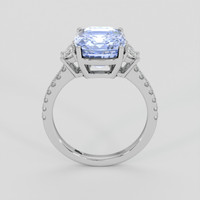 6.98 Ct. Greyish Blue Sapphire Ring, Platinum 950 3