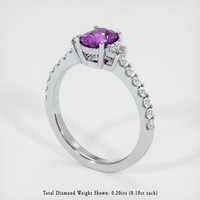 1.46 Ct. Purple Sapphire Ring, Platinum 950 2