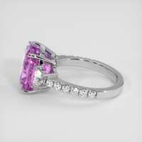 9.13 Ct. Purplish Pink Sapphire Ring, Platinum 950 4