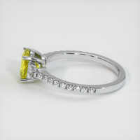 2.03 Ct. Yellowish Green Sapphire Ring, Platinum 950 4