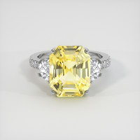 10.48 Ct. Yellow Sapphire Ring, Platinum 950 1