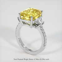 10.48 Ct. Yellow Sapphire Ring, Platinum 950 2