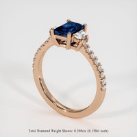 1.48 Ct. Sapphire Ring, 14K Rose Gold 2