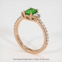 0.73 Ct. Gemstone Ring, 14K Rose Gold 2