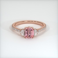 1.07 Ct. Pink Sapphire Ring, 14K Rose Gold 1