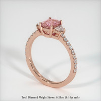 1.07 Ct. Pink Sapphire Ring, 14K Rose Gold 2