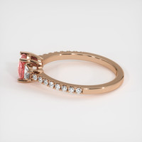 1.03 Ct. Padparadscha Sapphire Ring, 14K Rose Gold 4