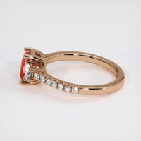1.13 Ct. Padparadscha Sapphire Ring, 14K Rose Gold 4