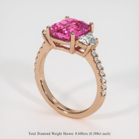 4.06 Ct. Sapphire Ring, 14K Rose Gold 2