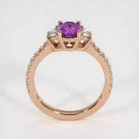 1.08 Ct. Pinkish Purple Sapphire Ring, 14K Rose Gold 3