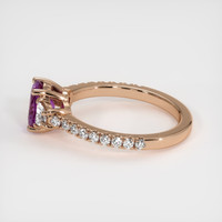 1.08 Ct. Pinkish Purple Sapphire Ring, 14K Rose Gold 4