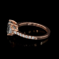 2.02 Ct. White Sapphire Ring, 14K Rose Gold 4