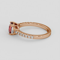 1.02 Ct. Padparadscha Sapphire Ring, 18K Rose Gold 4
