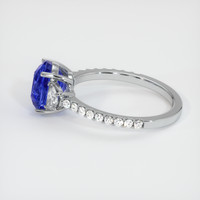 3.30 Ct. Blue Sapphire Ring, 10K White Gold 4