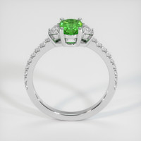 0.73 Ct. Yellowish Green Chrome Tourmaline Ring, 10K White Gold 3