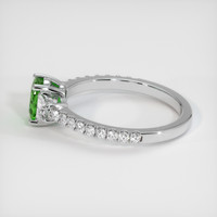 0.73 Ct. Yellowish Green Chrome Tourmaline Ring, 10K White Gold 4