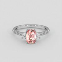 1.66 Ct. Padparadscha Sapphire Ring, 10K White Gold 1