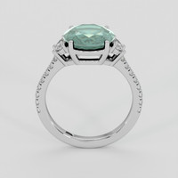 3.93 Ct. Bluish Green Sapphire Ring, 10K White Gold 3
