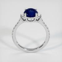 3.07 Ct. Blue Sapphire Ring, 10K White Gold 3