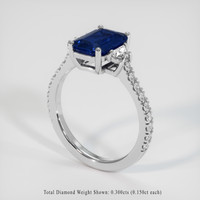 3.05 Ct. Blue Sapphire Ring, 10K White Gold 2