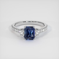 1.69 Ct. Blue Sapphire Ring, 10K White Gold 1