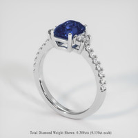 1.69 Ct. Blue Sapphire Ring, 10K White Gold 2