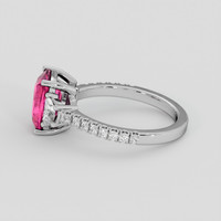2.10 Ct. Pink Sapphire Ring, 10K White Gold 4