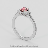 1.06 Ct. Padparadscha Sapphire Ring, 10K White Gold 2