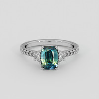 2.20 Ct. Bi Color Sapphire Ring, 10K White Gold 1