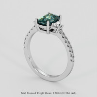 2.20 Ct. Bi Color Sapphire Ring, 10K White Gold 2