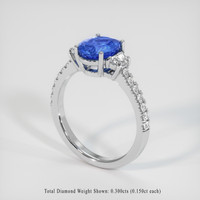 1.94 Ct. Blue Sapphire Ring, 10K White Gold 2