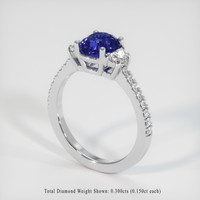 1.47 Ct. Sapphire Ring, 14K White Gold 2